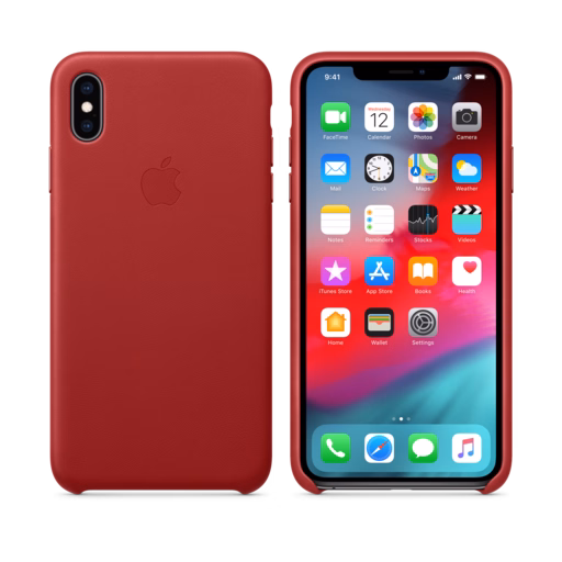 iPhone XS Max Leather Case — (PRODUCT)RED