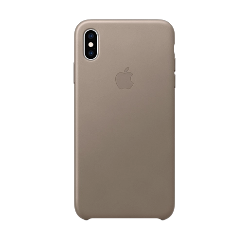 iPhone XS Max Leather Case — Taupe