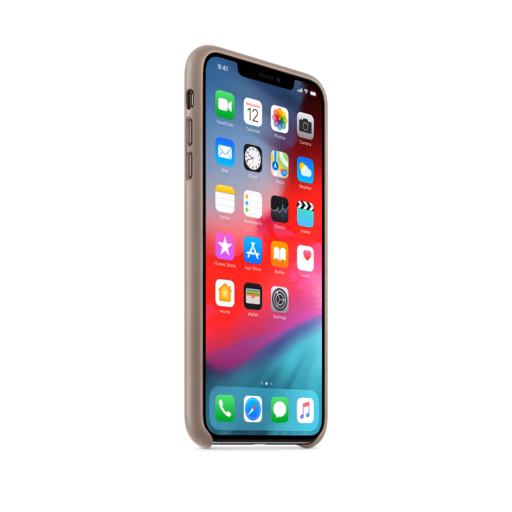 iPhone XS Max Leather Case — Taupe