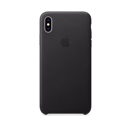 iPhone XS Max Leather Case — Black