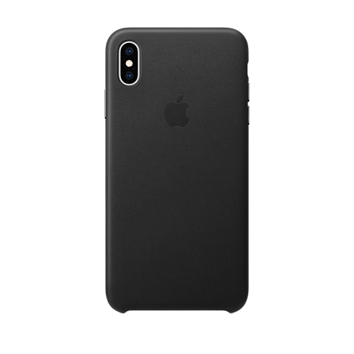 iPhone XS Max Leather Case — Black