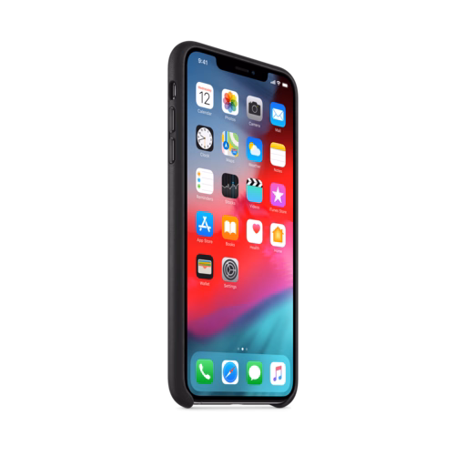 iPhone XS Max Leather Case — Black