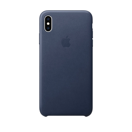 iPhone XS Max Leather Case — Midnight Blue
