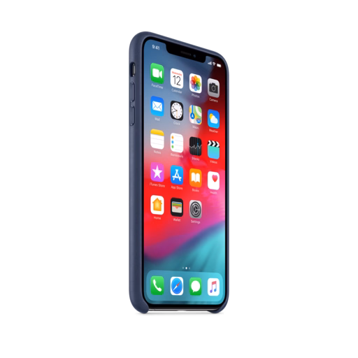 iPhone XS Max Leather Case — Midnight Blue