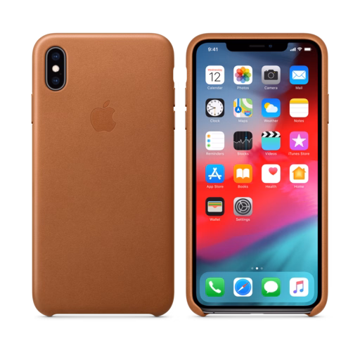 iPhone XS Max Leather Case — Saddle Brown