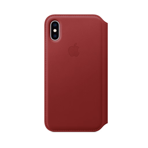 iPhone XS Leather Folio — PRODUCT(RED)