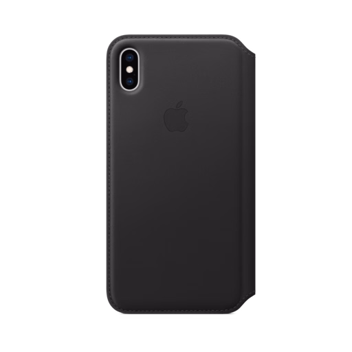 iPhone XS Max Leather Folio — Black