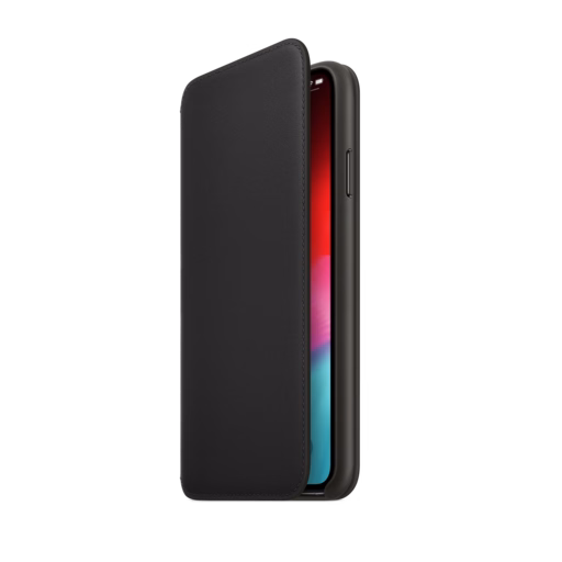 iPhone XS Max Leather Folio — Black