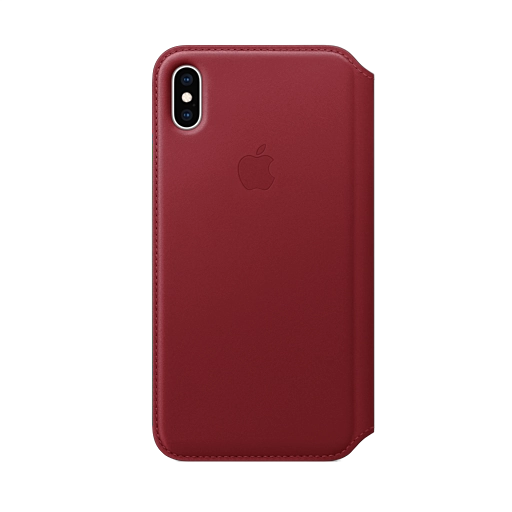 iPhone XS Max Leather Folio — (PRODUCT)RED