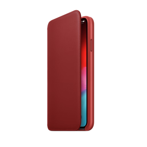 iPhone XS Max Leather Folio — (PRODUCT)RED