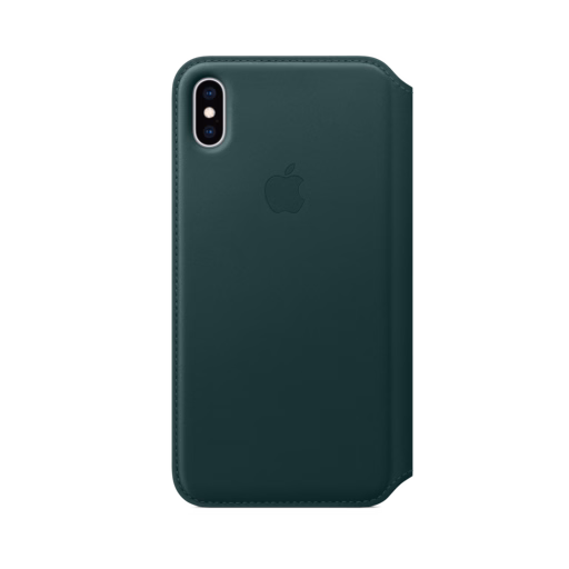 iPhone XS Max Leather Folio — Forest Green