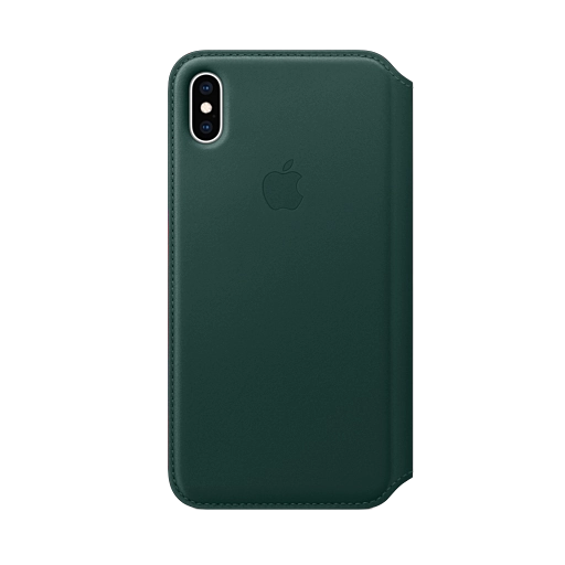 iPhone XS Max Leather Folio — Forest Green