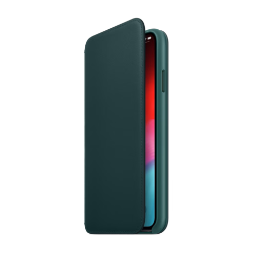 iPhone XS Max Leather Folio — Forest Green