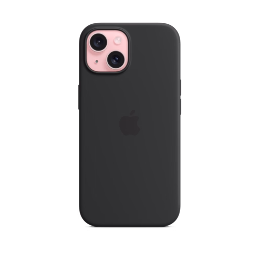 iPhone 15 Silicone Case with MagSafe — Black
