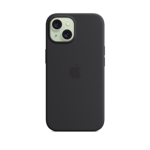 iPhone 15 Silicone Case with MagSafe — Black
