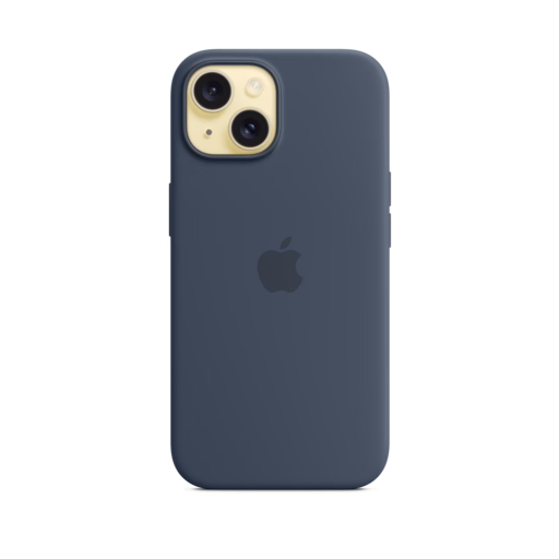 iPhone 15 Silicone Case with MagSafe — Storm Blue
