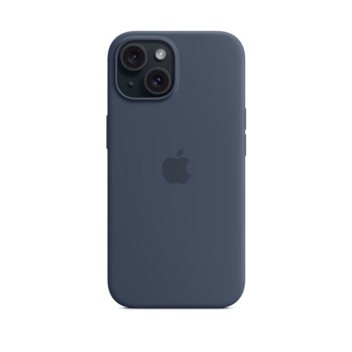 iPhone 15 Silicone Case with MagSafe — Storm Blue