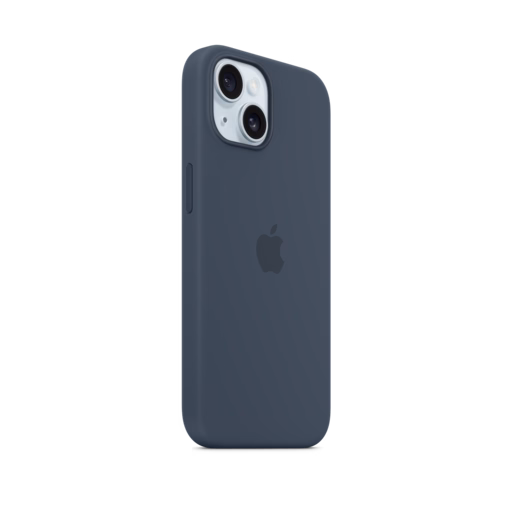 iPhone 15 Silicone Case with MagSafe — Storm Blue