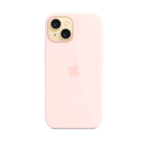 iPhone 15 Silicone Case with MagSafe — Light Pink
