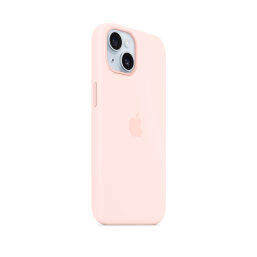 iPhone 15 Silicone Case with MagSafe — Light Pink
