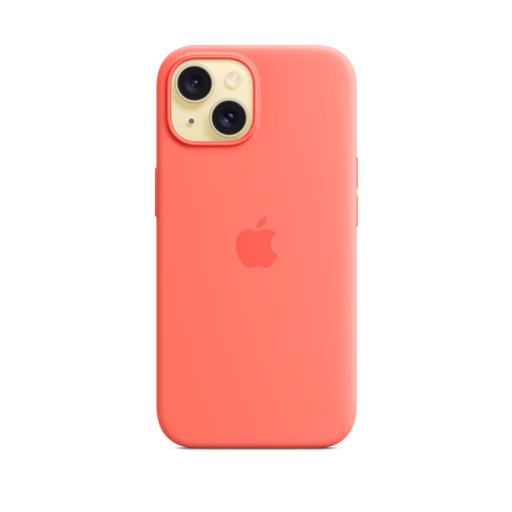 iPhone 15 Silicone Case with MagSafe — Guava
