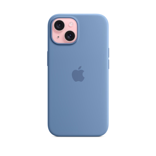 iPhone 15 Silicone Case with MagSafe — Winter Blue