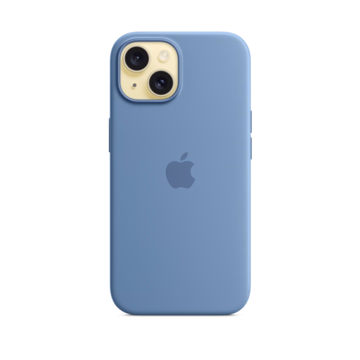 iPhone 15 Silicone Case with MagSafe — Winter Blue