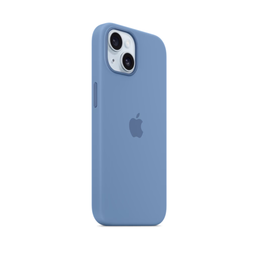 iPhone 15 Silicone Case with MagSafe — Winter Blue