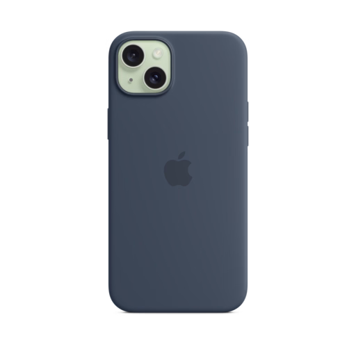 iPhone 15 Plus Silicone Case with MagSafe — Storm Blue