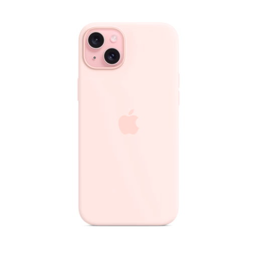 iPhone 15 Plus Silicone Case with MagSafe — Light Pink