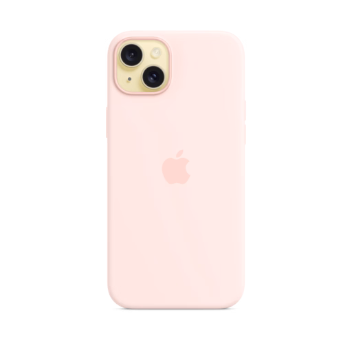 iPhone 15 Plus Silicone Case with MagSafe — Light Pink