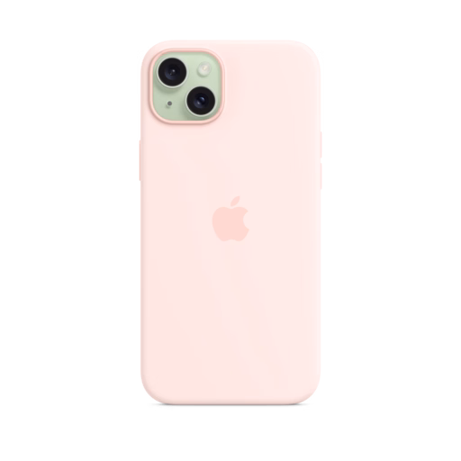 iPhone 15 Plus Silicone Case with MagSafe — Light Pink