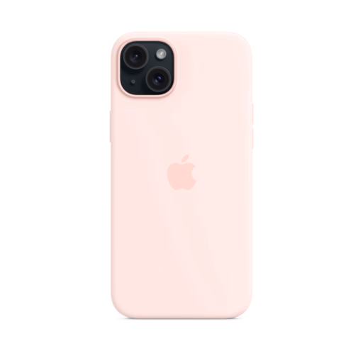 iPhone 15 Plus Silicone Case with MagSafe — Light Pink
