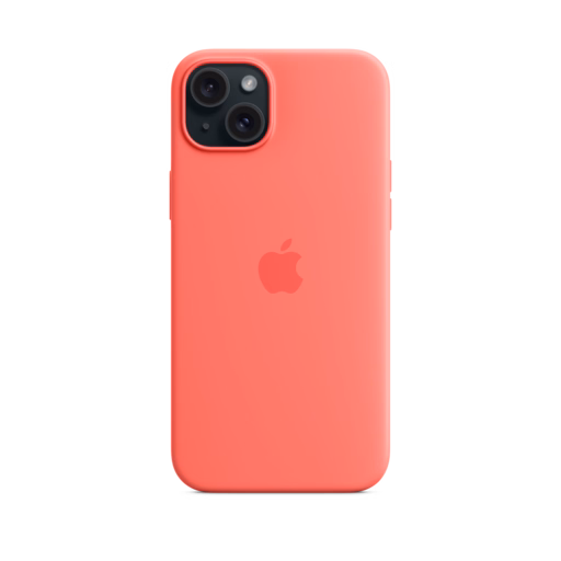 iPhone 15 Plus Silicone Case with MagSafe — Guava