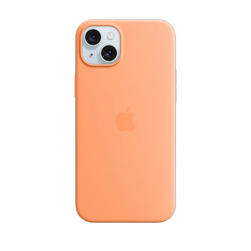 iPhone 15 Plus Silicone Case — Orange Sorbet