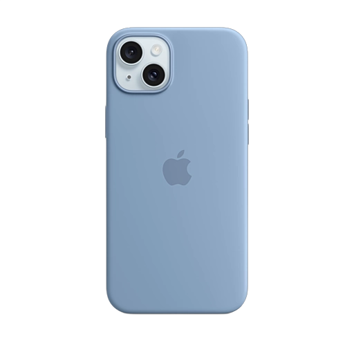 iPhone 15 Plus Silicone Case — Winter Blue