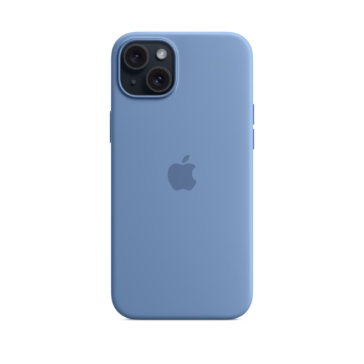 iPhone 15 Plus Silicone Case with MagSafe — Winter Blue