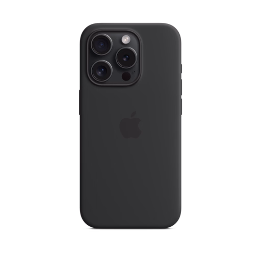iPhone 15 Pro Silicone Case with MagSafe — Black