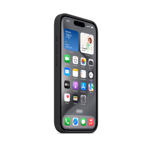 iPhone 15 Pro Silicone Case with MagSafe — Black