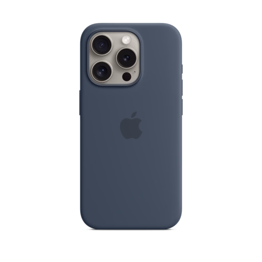 iPhone 15 Pro Silicone Case — Storm Blue