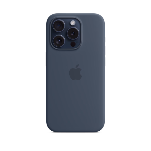 iPhone 15 Pro Silicone Case with MagSafe — Storm Blue