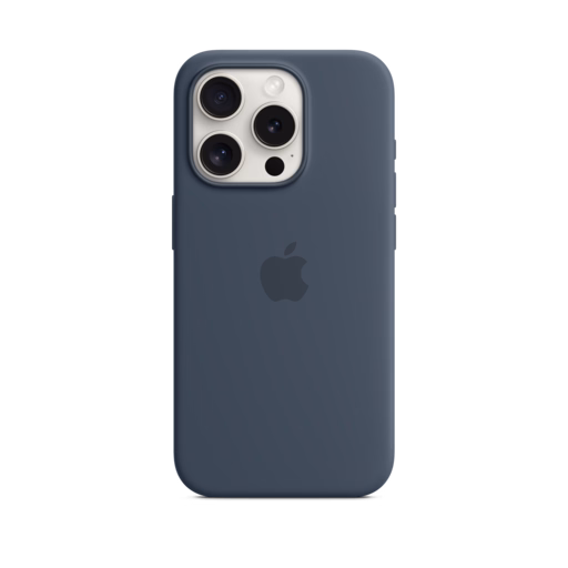 iPhone 15 Pro Silicone Case with MagSafe — Storm Blue