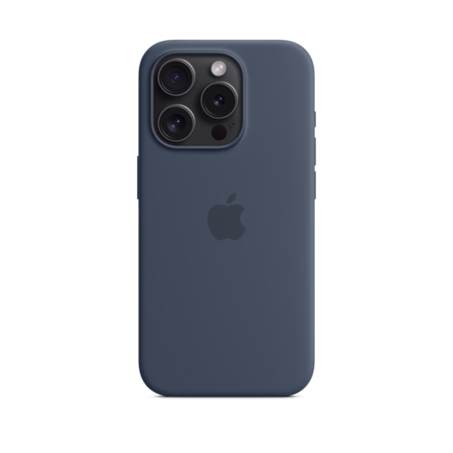 iPhone 15 Pro Silicone Case with MagSafe — Storm Blue