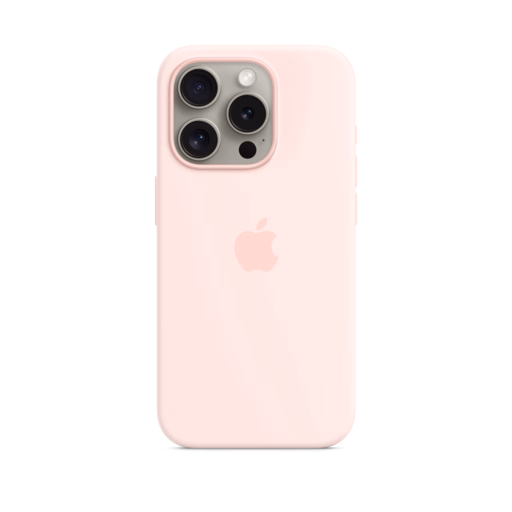 iPhone 15 Pro Silicone Case — Light Pink
