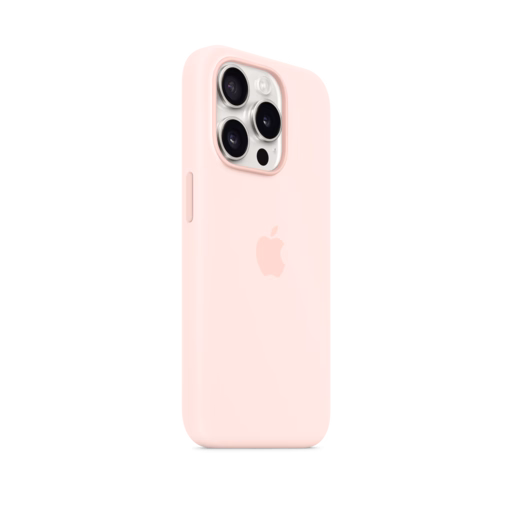 iPhone 15 Pro Silicone Case with MagSafe — Light Pink
