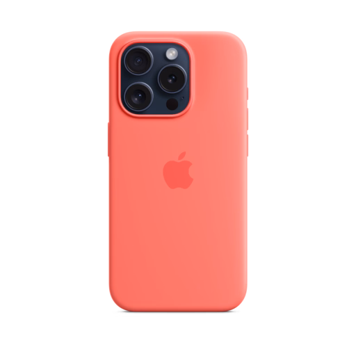 iPhone 15 Pro Silicone Case with MagSafe — Guava
