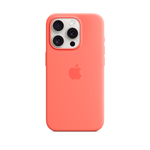 iPhone 15 Pro Silicone Case with MagSafe — Guava