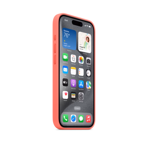 iPhone 15 Pro Silicone Case with MagSafe — Guava