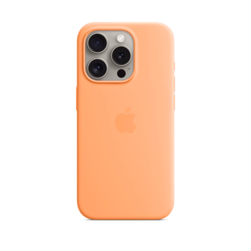 iPhone 15 Pro Silicone Case — Orange Sorbet
