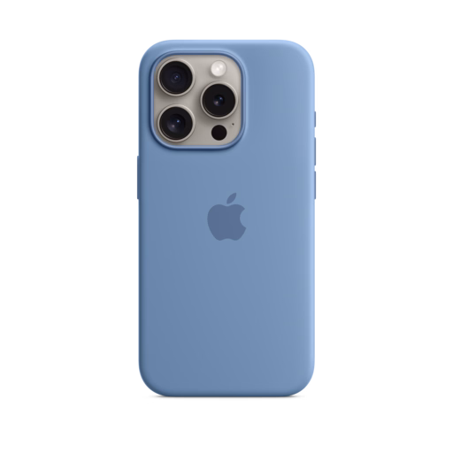 iPhone 15 Pro Silicone Case — Winter Blue